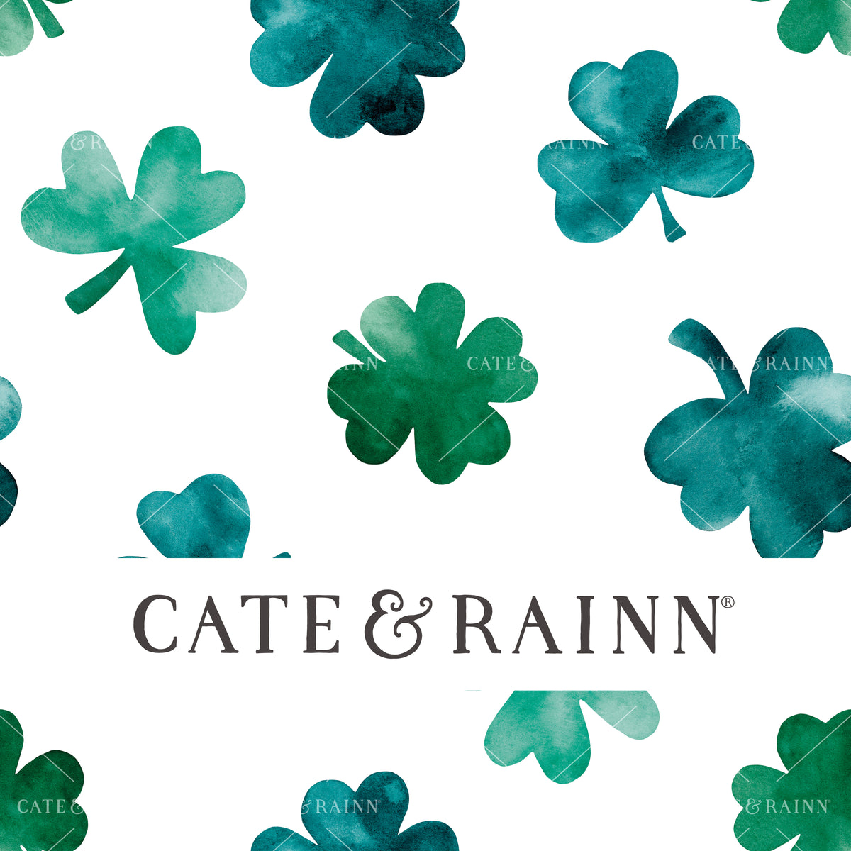 Watercolor Shamrocks Seamless Pattern | St. Patrick&#39;s Day Collection