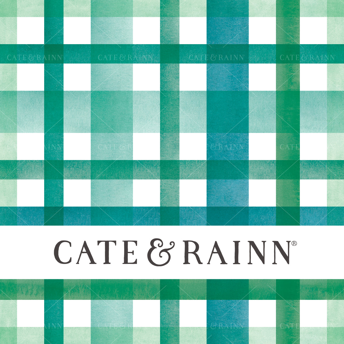 Green Watercolor Plaid Seamless Pattern | St. Patrick&#39;s Day Collection