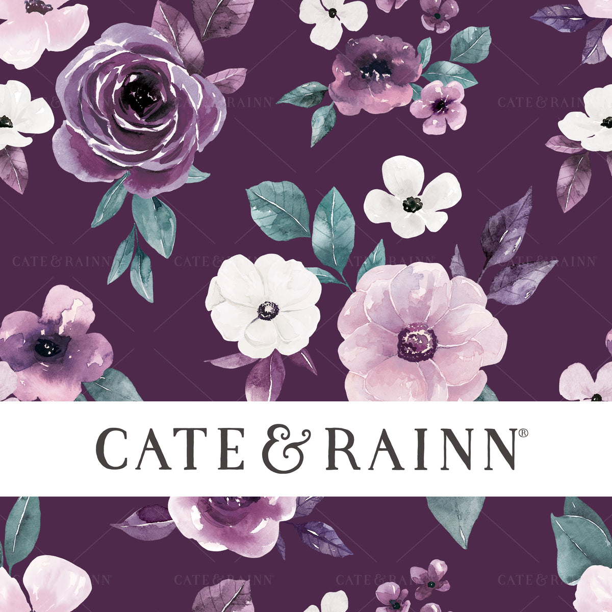 Sugar Plum Purple Floral Seamless Pattern | Sugar Plum Christmas Collection