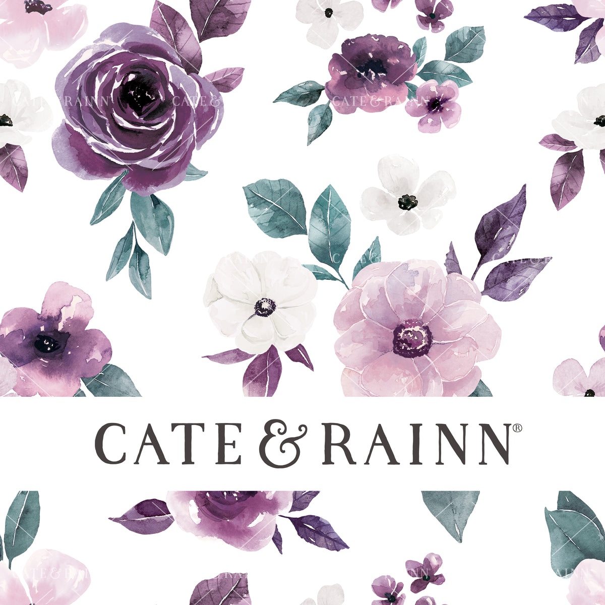 Sugar Plum Purple Floral Seamless Pattern | Sugar Plum Christmas Collection