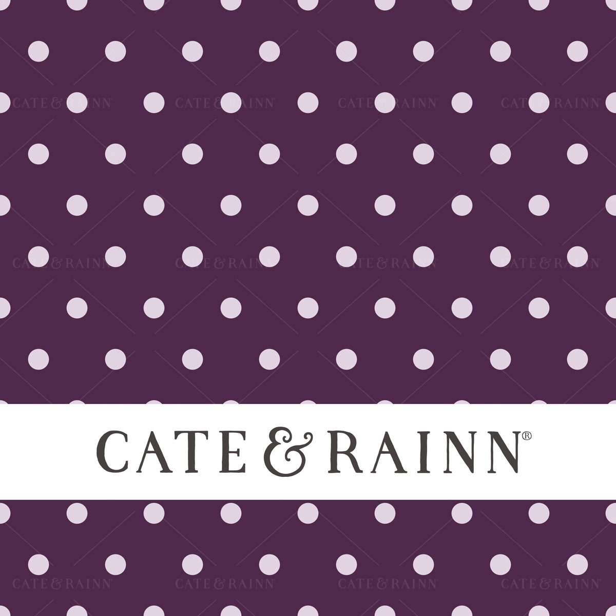 Purple Polka Dot Seamless Pattern Design by Cate and Rainn