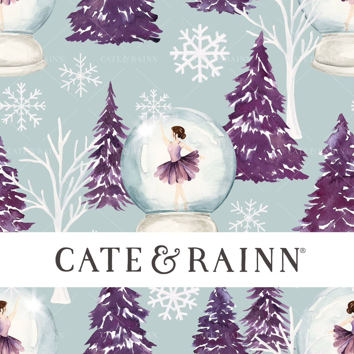 Sugar Plum Ballerina Snow globe Christmas Winter Design