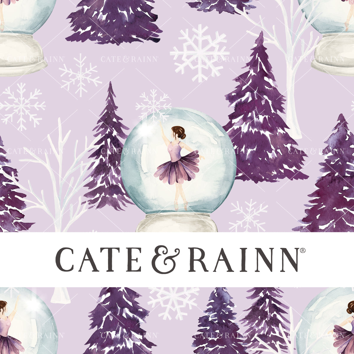 Sugar Plum Ballerina Snow globe Christmas Winter Design