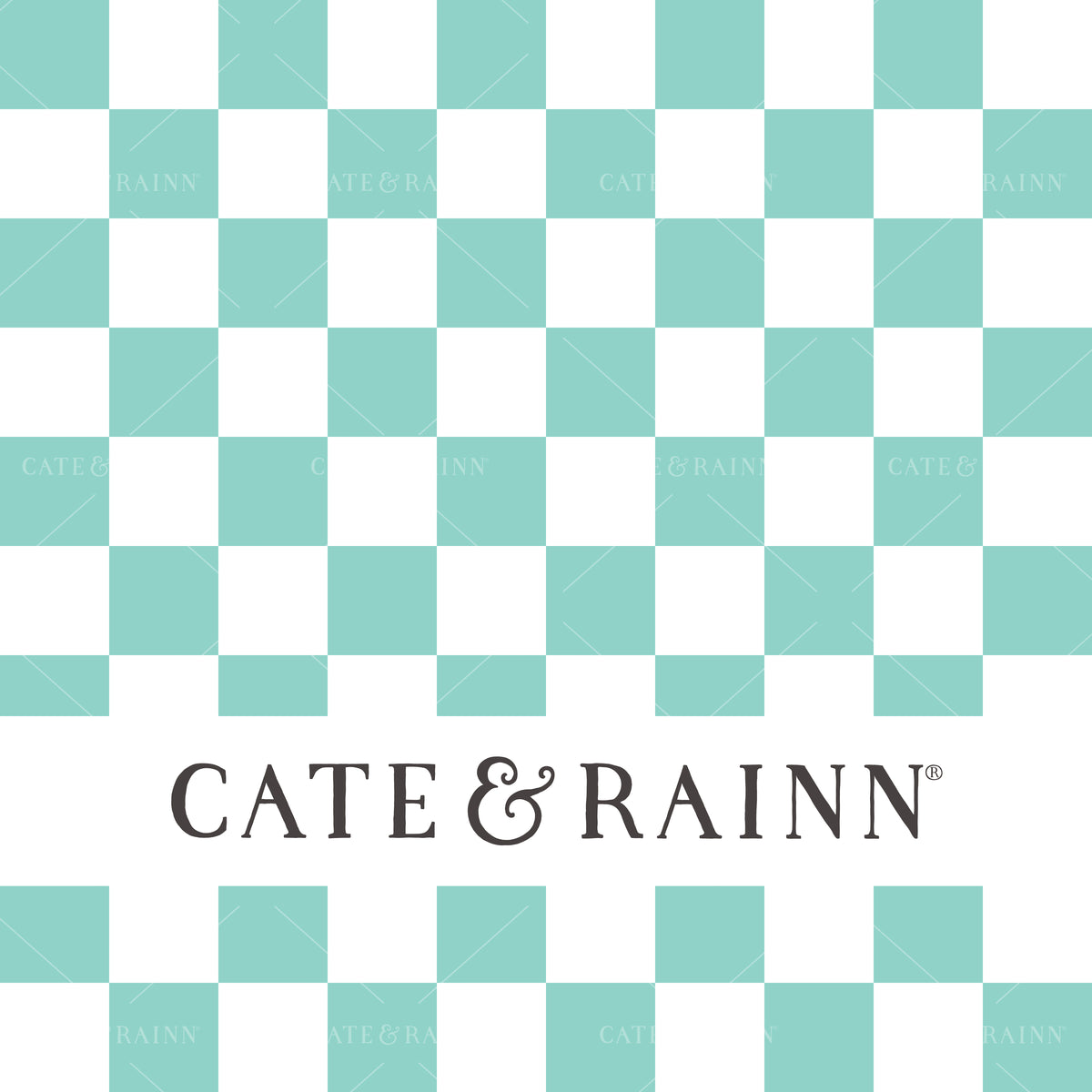 Aqua Blue Checkered Pattern