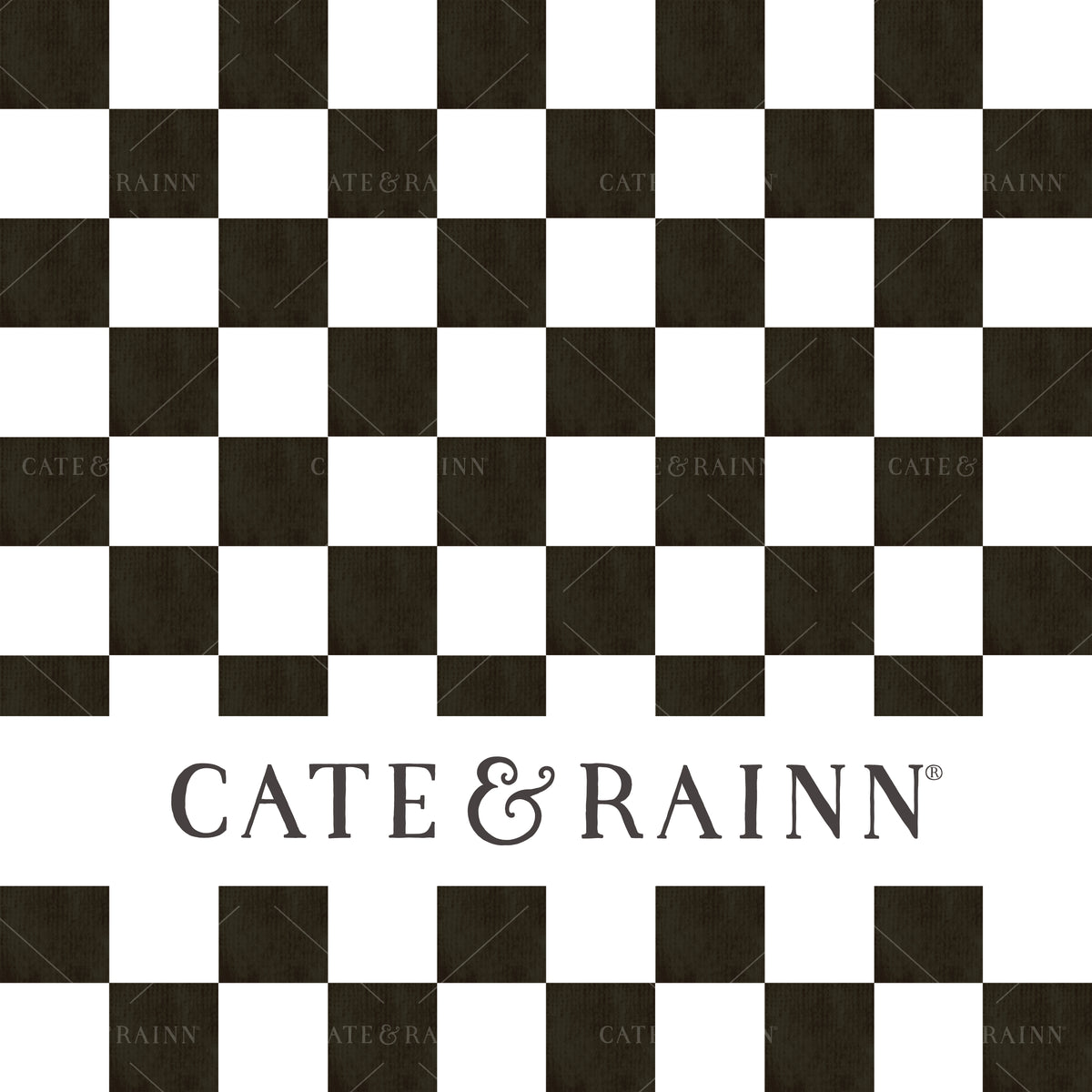 Black and White Textured Checkerboard Seamless Pattern | Summer Vibes Collection