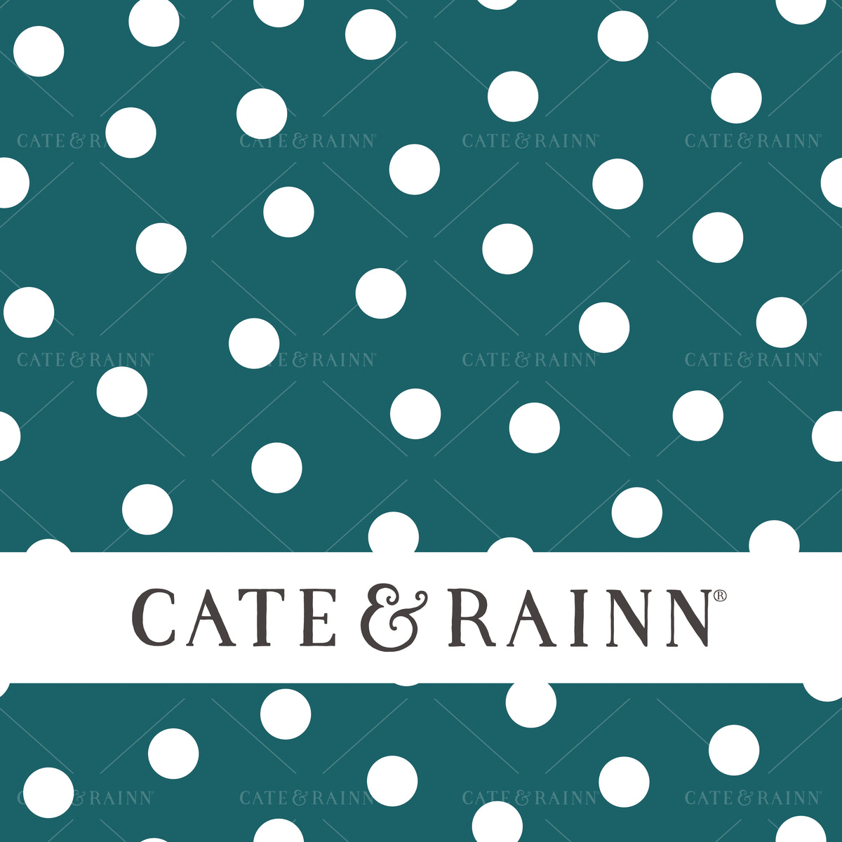 Teal Blue Polka Dot Seamless Pattern | Summer Vibes Collection