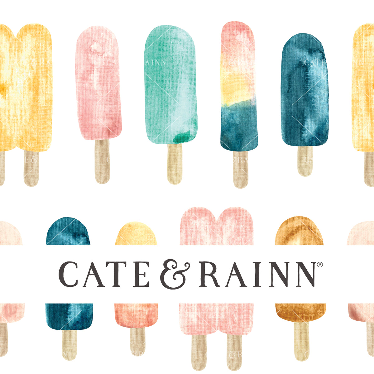 Watercolor Popsicles Seamless Pattern | Summer Vibes Collection