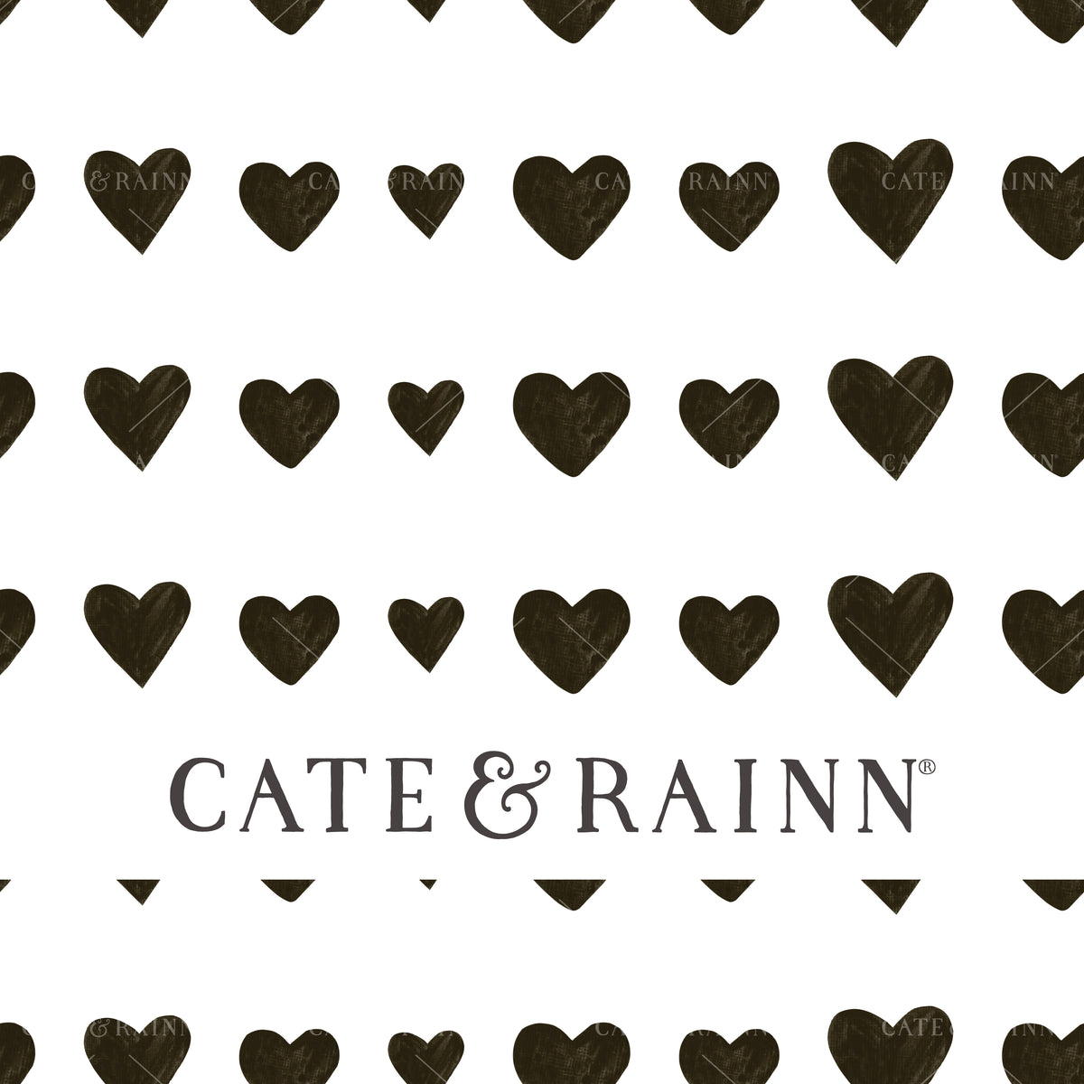 Black and White Hearts Seamless Pattern | Summer Vibes Collection