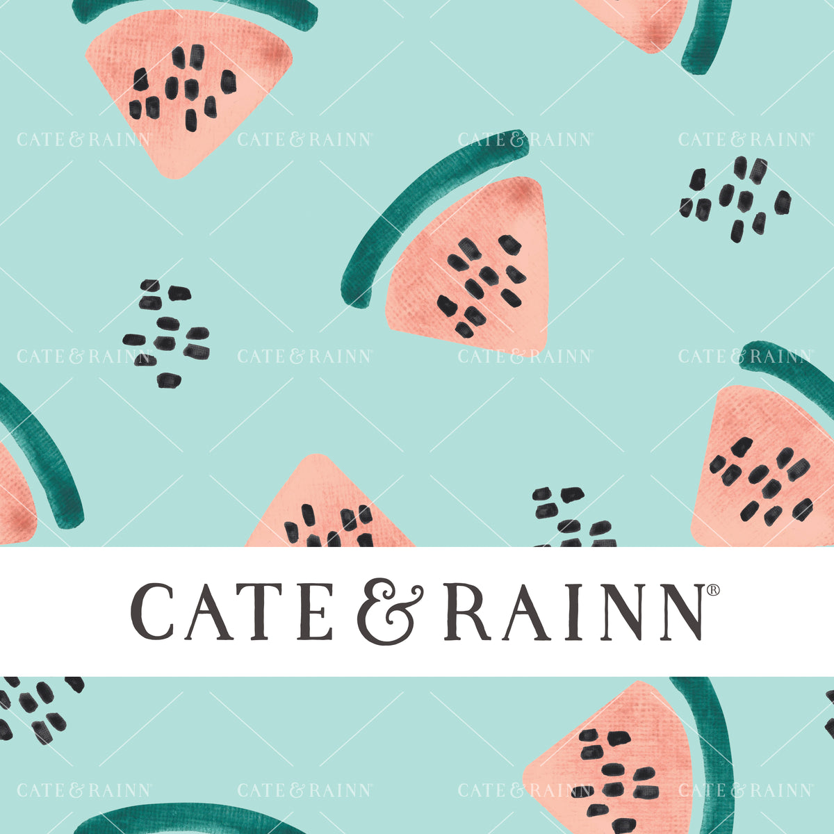 Watermelon Seamless Pattern Design by Cate and Rainn