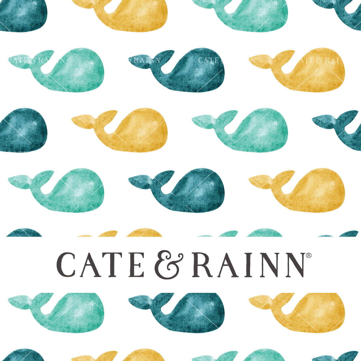 Multicolor Whales Seamless Pattern | Summer Vibes Collection