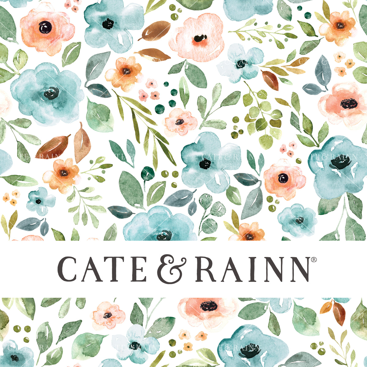 Sunrise Floral Blue and Blush Floral Design