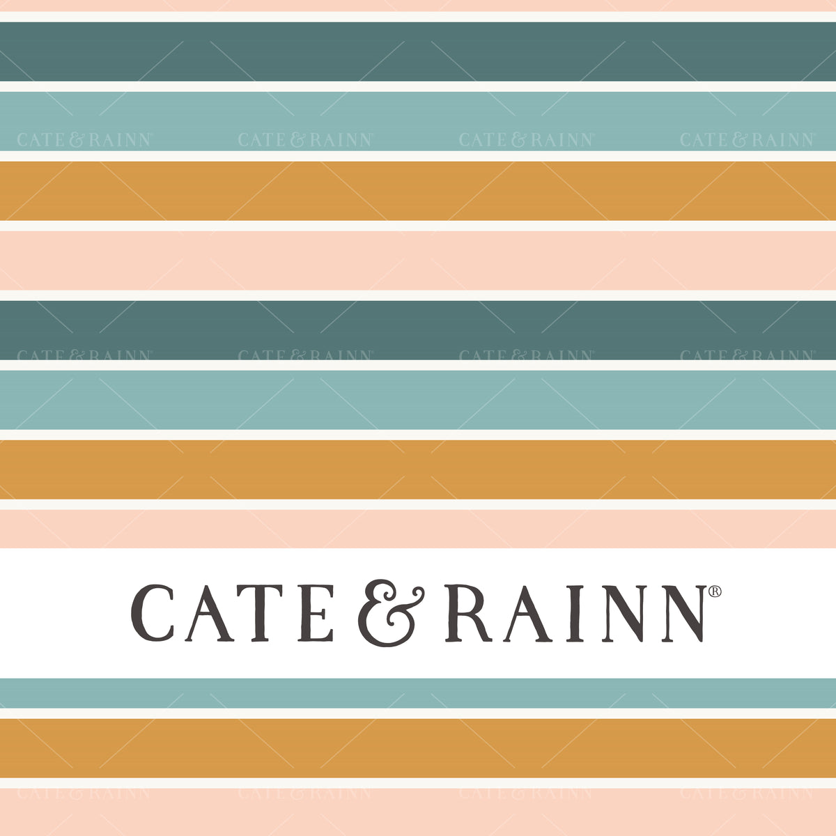 Colorful Wide Stripe Seamless Pattern | Sunrise Floral Collection