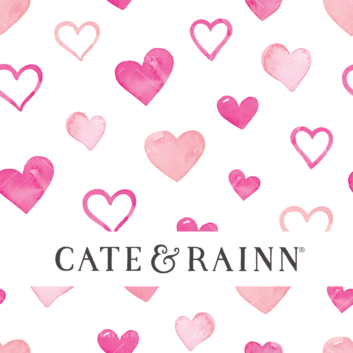 watercolor valentines hearts