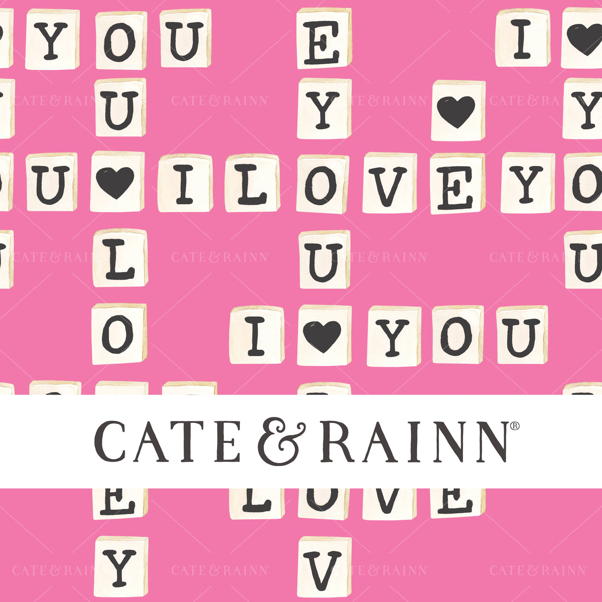 Cute Letter Tile Seamless Pattern Design