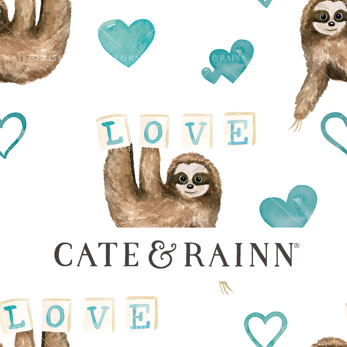 Sloth Seamless Pattern Design