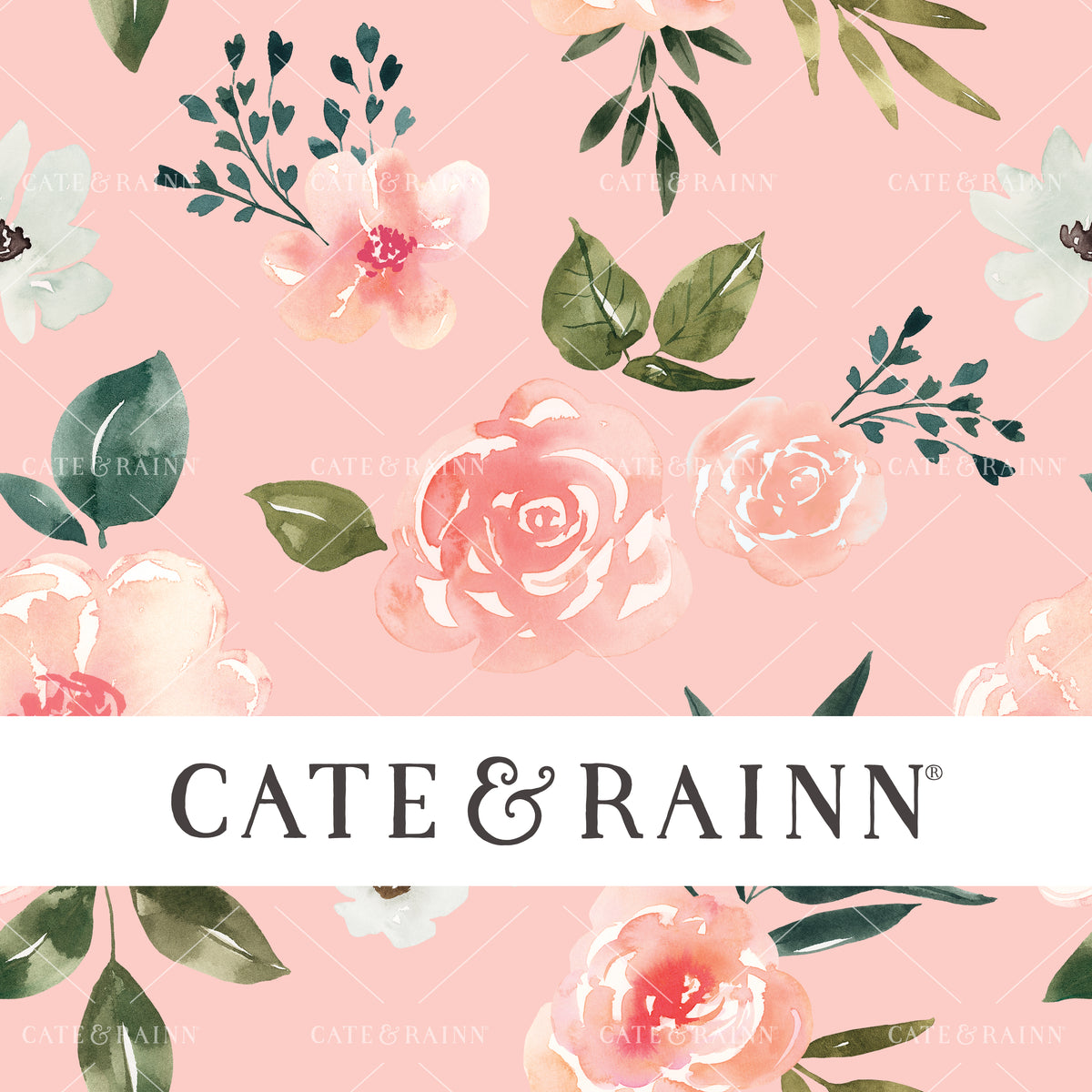 Pink Watercolor Floral on Pink Seamless Pattern | Vintage Spring Collection