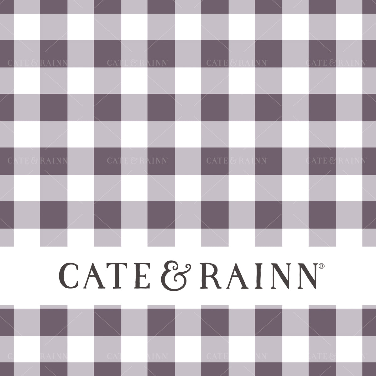 Purple Gingham Seamless Pattern Design by Cate and Rainn